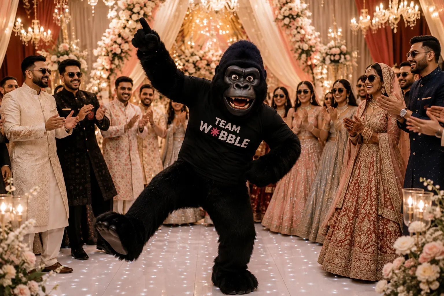 Wedding mascot activation